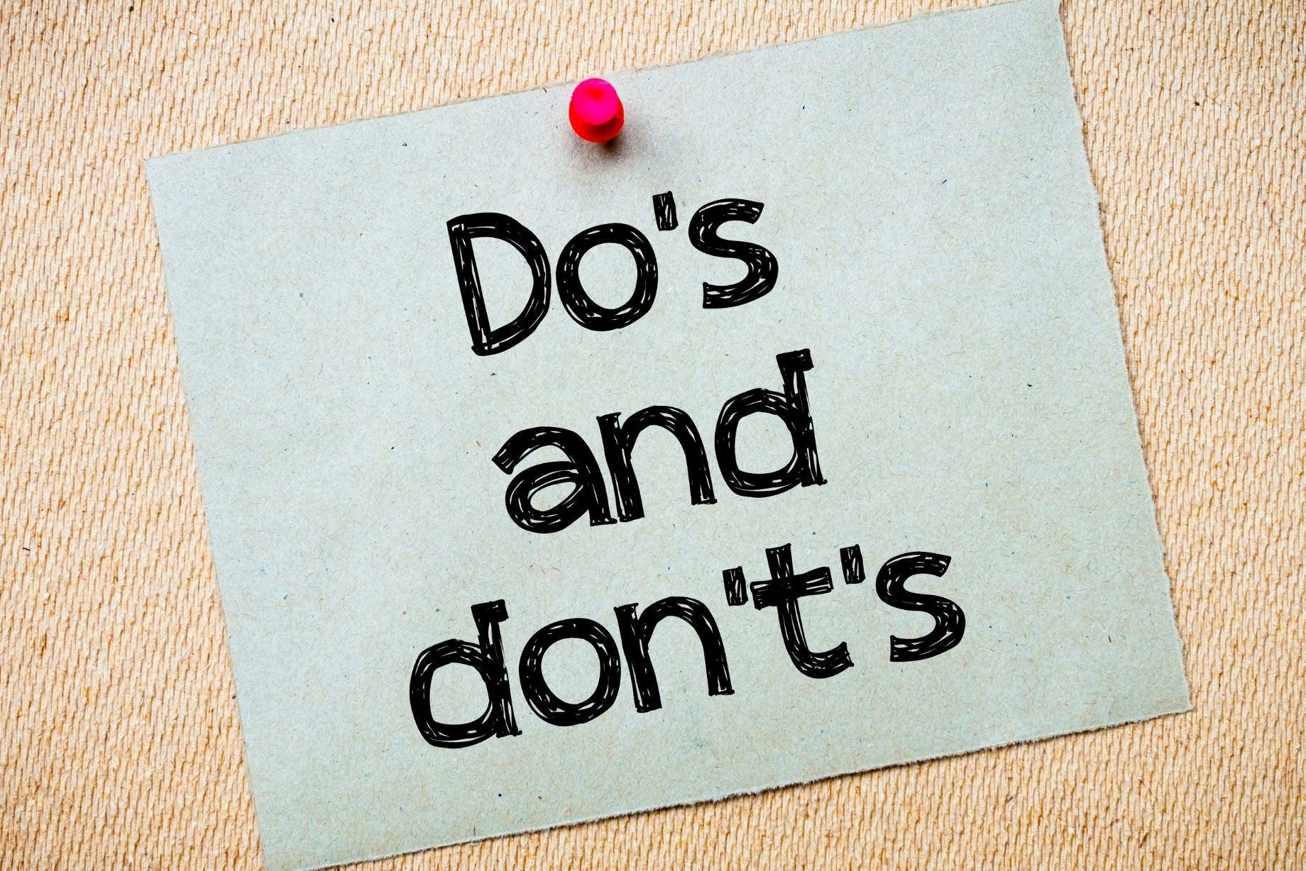 Do's and Don't Note
