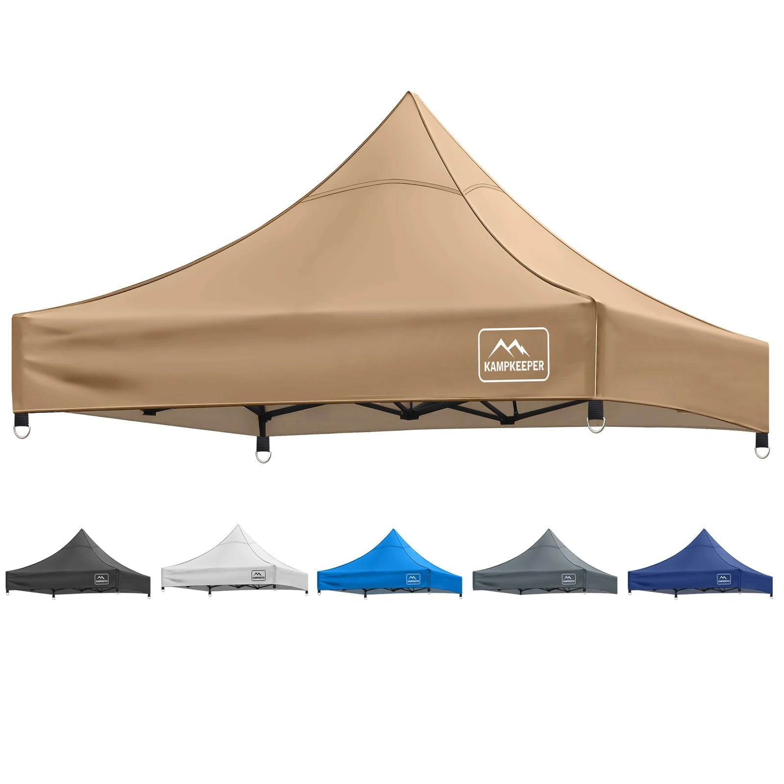 Canopy Replacement Top Cover for 10x10 Straight Leg Peak Tent, 500D PU Coated Polyester Waterproof UV Protection Outdoor Patio Commercial Sun Shade Roof, Top Only