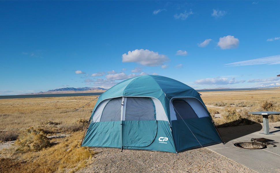 CAMPROS CP 6-Person Family Camping Tent - Top-Rated Upgraded Waterproof Dome Tent with Rainfly