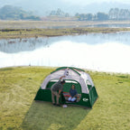 CAMPROS CP 6-Person Family Camping Tent - Top-Rated Upgraded Waterproof Dome Tent with Rainfly