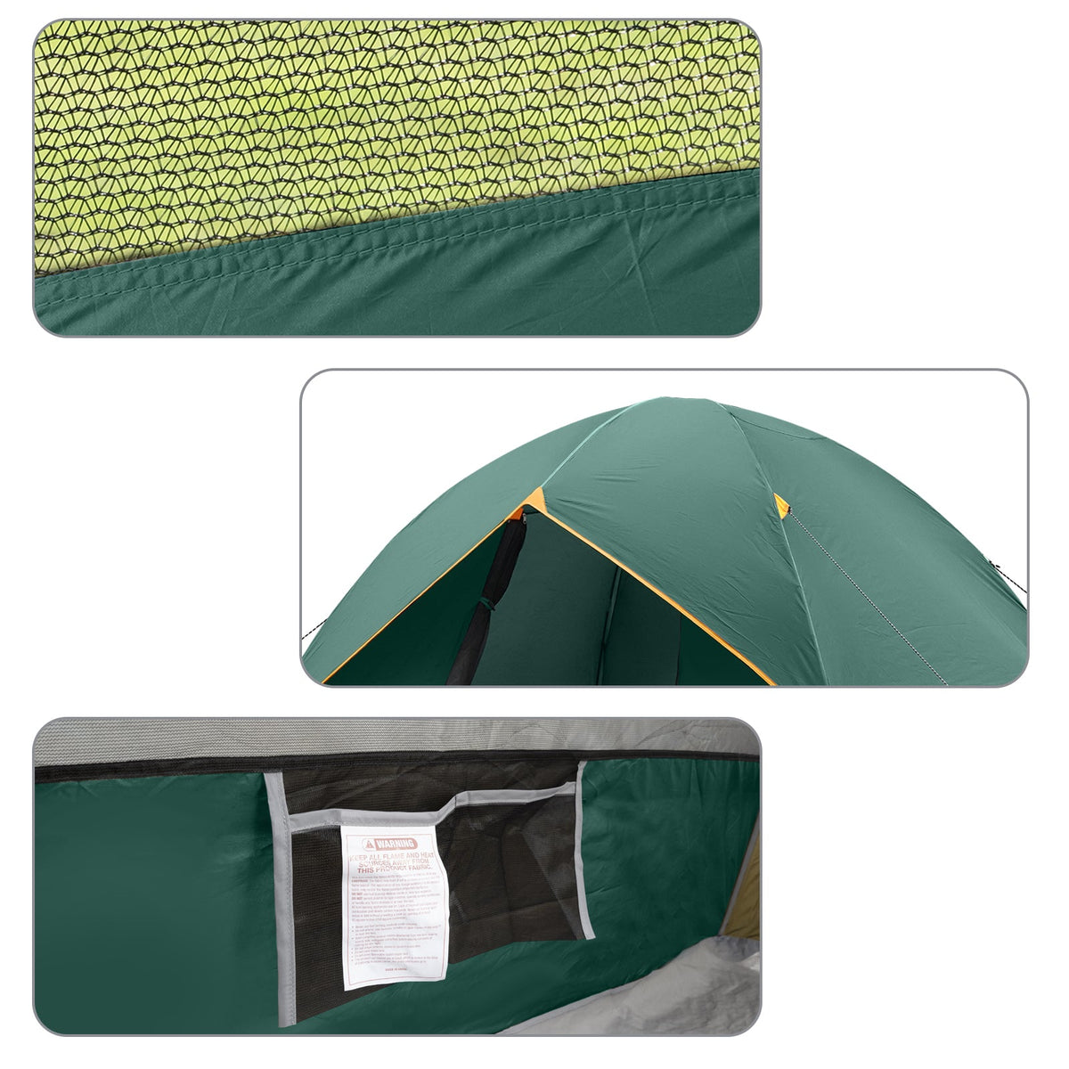 2-Person Dome Tent - Waterproof & Lightweight for Camping & Hiking - CAMPROS CP