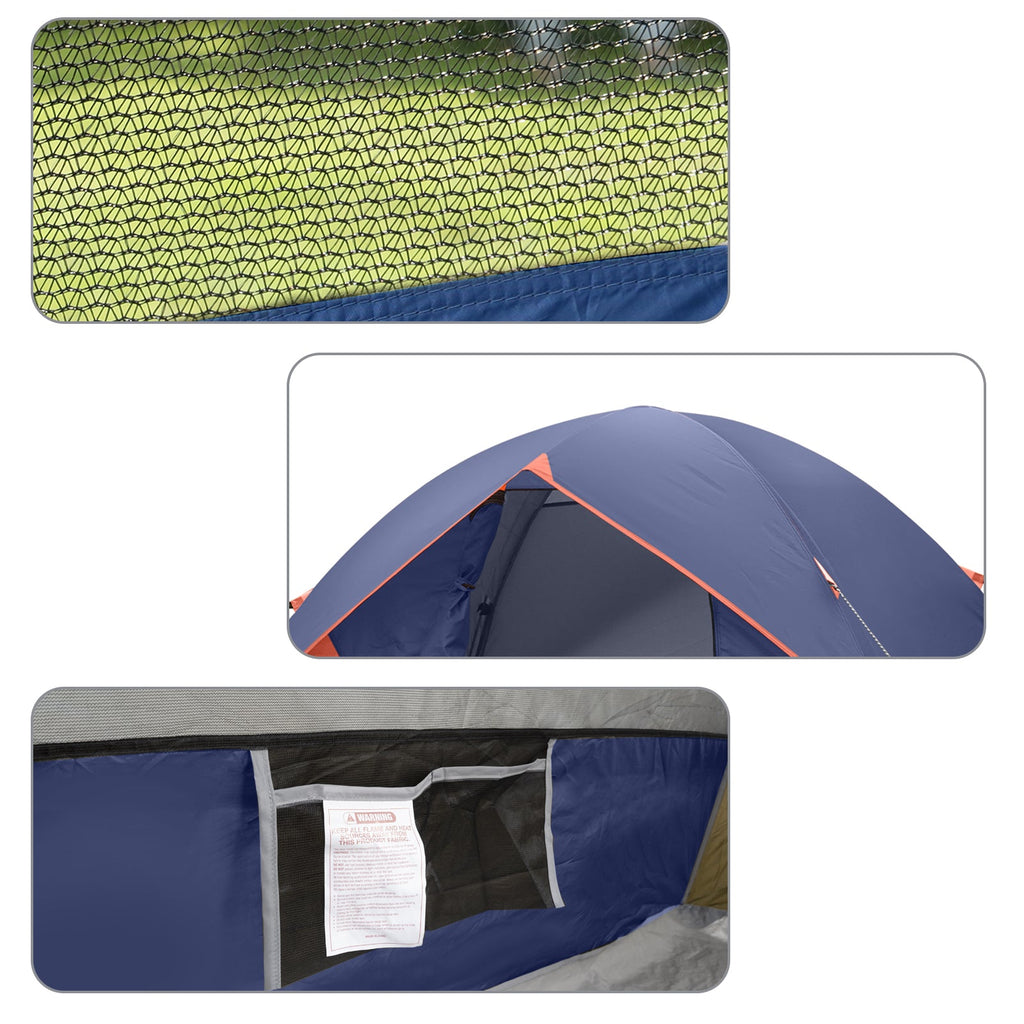 2-Person Dome Tent - Waterproof & Lightweight for Camping & Hiking - CAMPROS CP