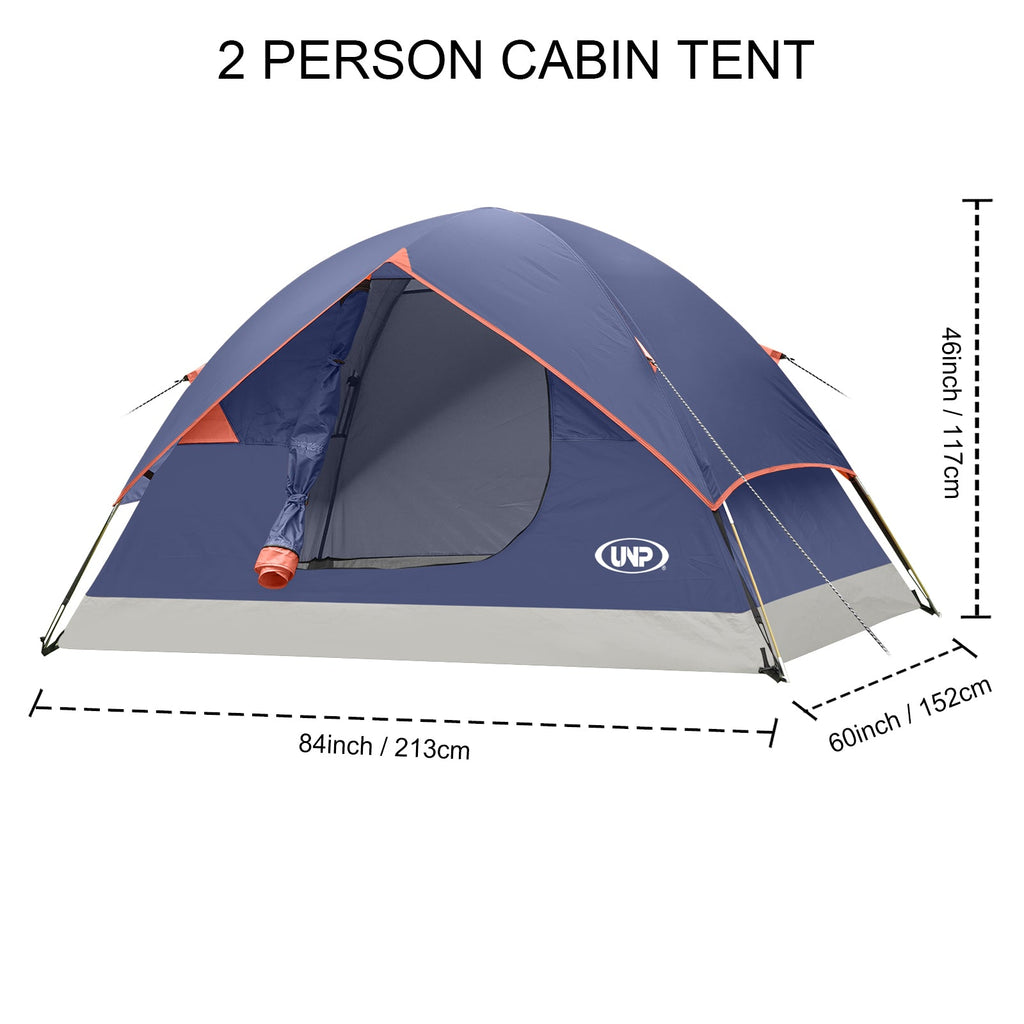 2-Person Dome Tent - Waterproof & Lightweight for Camping & Hiking - CAMPROS CP