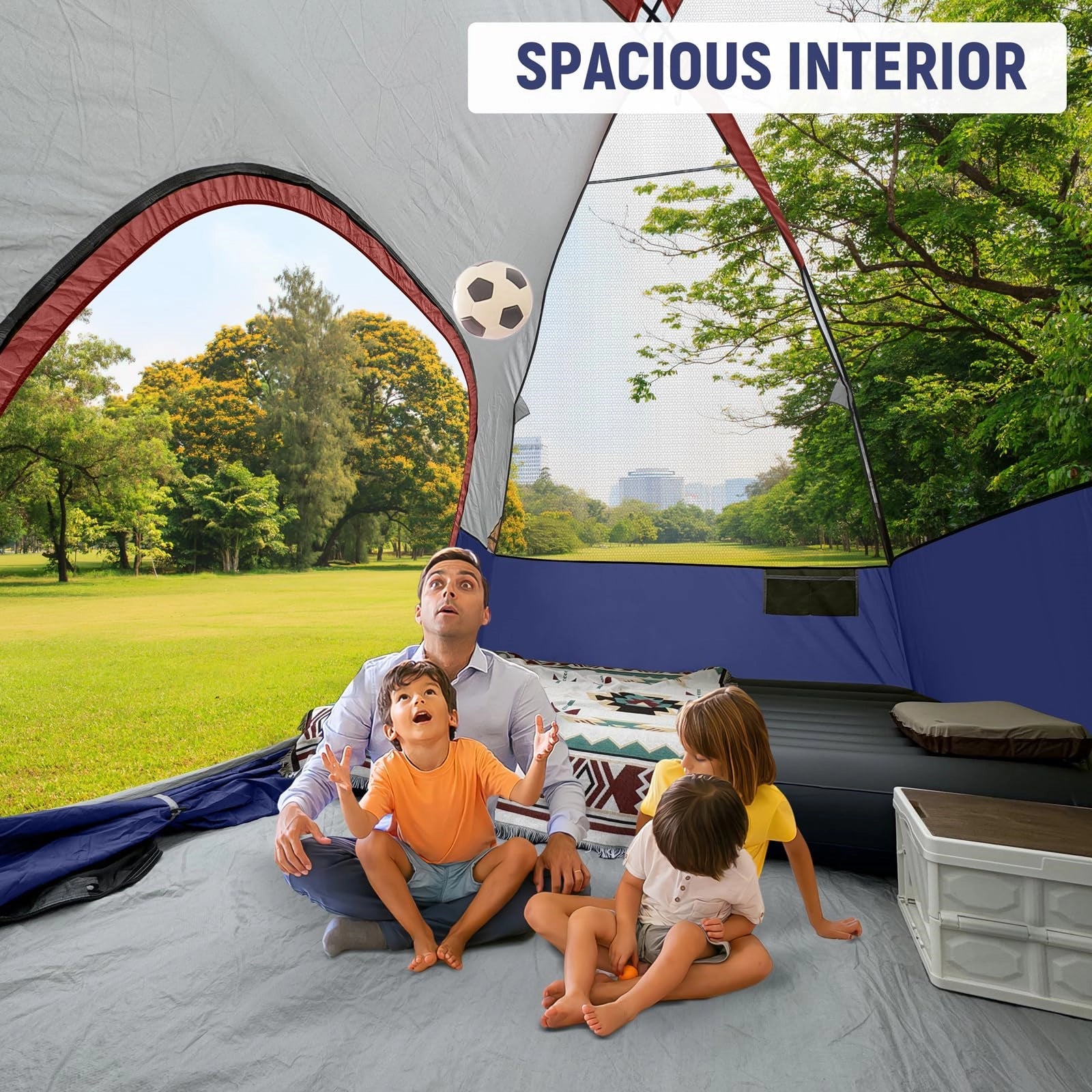 CAMPROS CP 6 Person Waterproof Dome Camping Tent with Rainfly