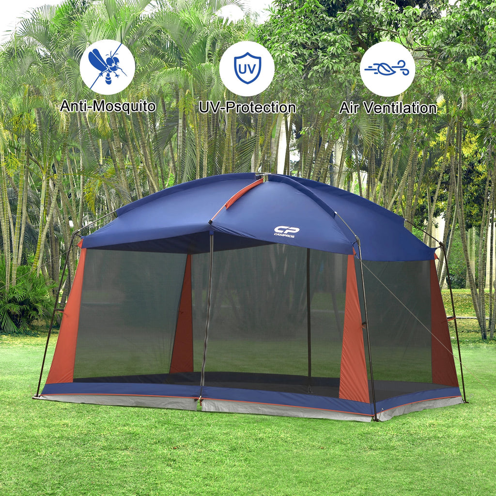 CAMPROS CP 12' × 10' Screen House Tent with Mesh Walls – Outdoor Shelter for Camping & Patio