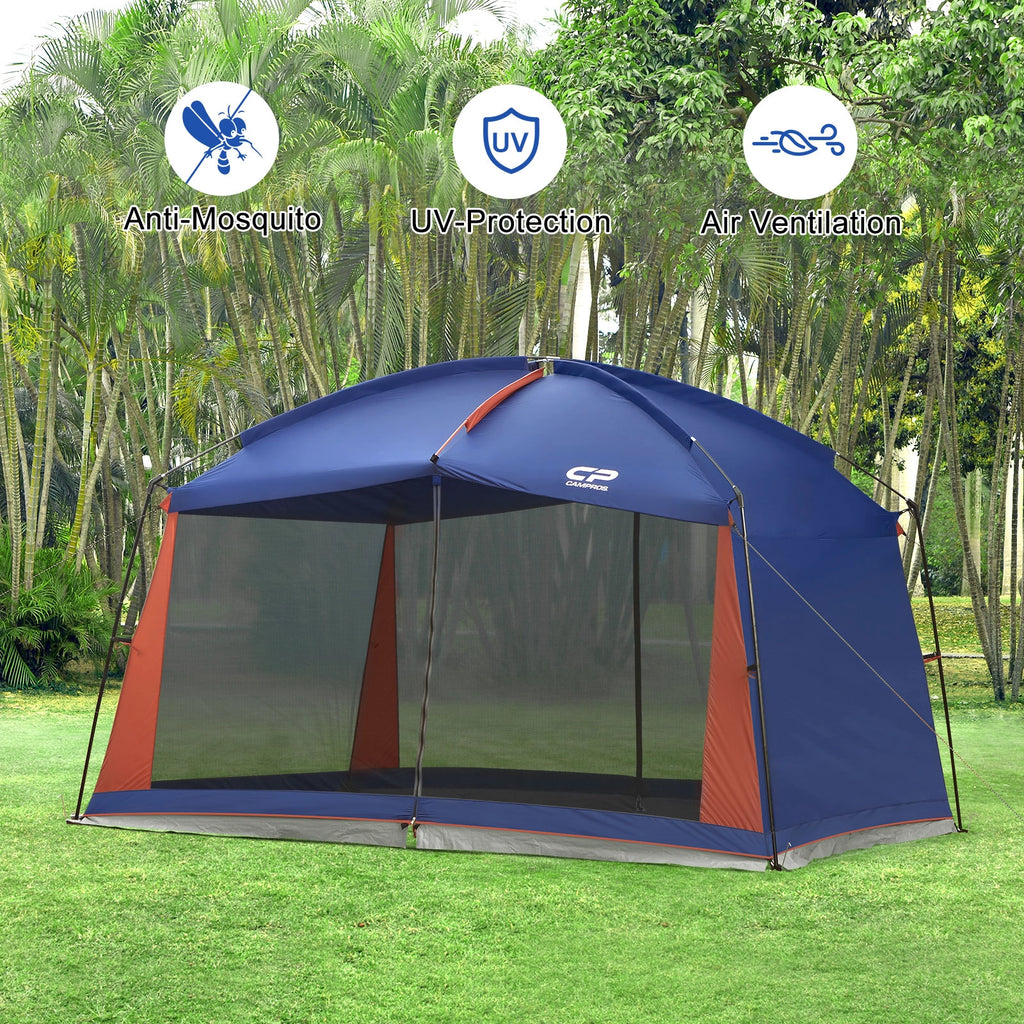CAMPROS CP 12' × 10' Screen House Tent with Sidewall, 90-Inch Outdoor Screen Shelter for Camping, Patio and Backyard