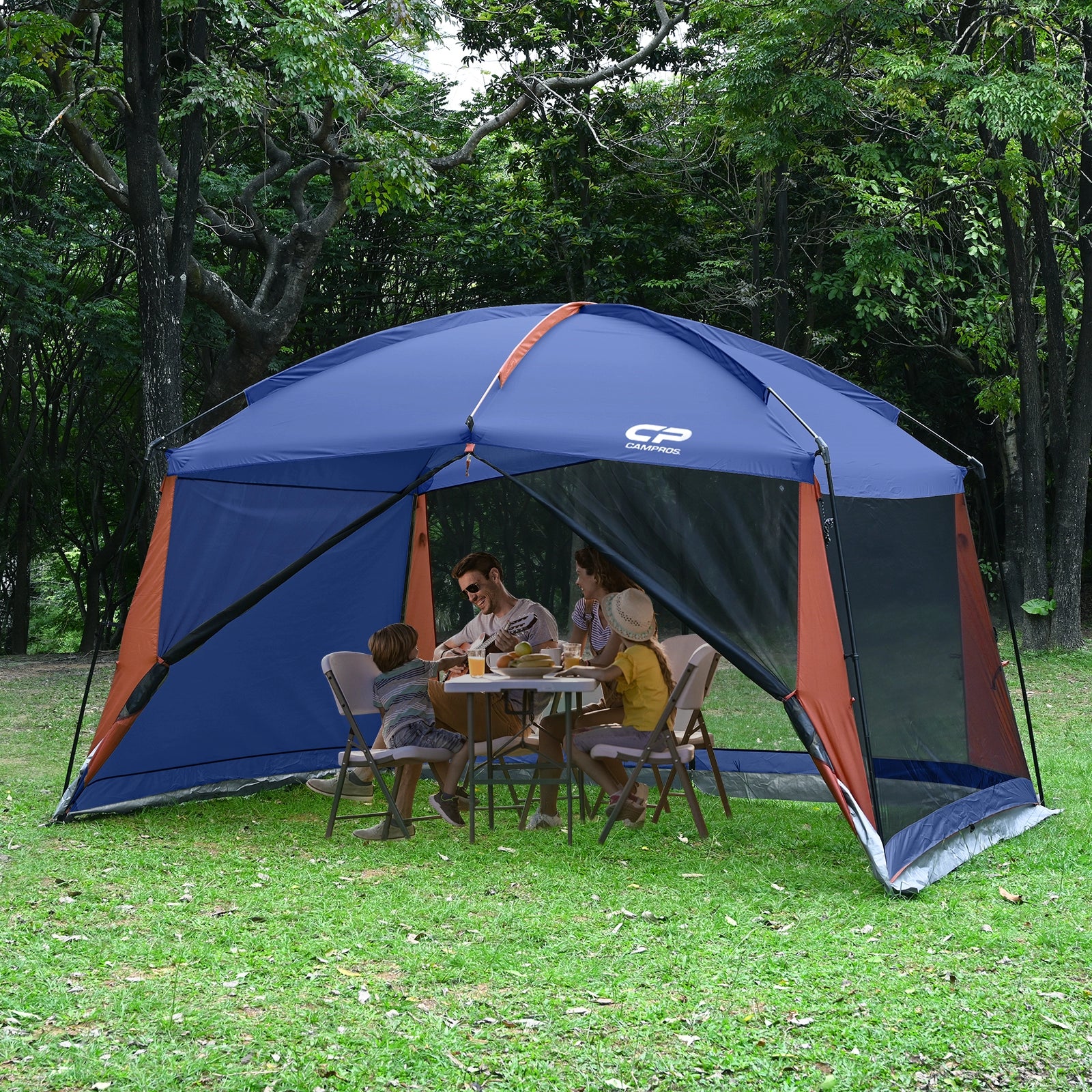 CAMPROS CP 12' × 10' Screen House Tent with Removable Wind &amp; Sun Panel – Outdoor Screen Shelter for Camping &amp; Patio