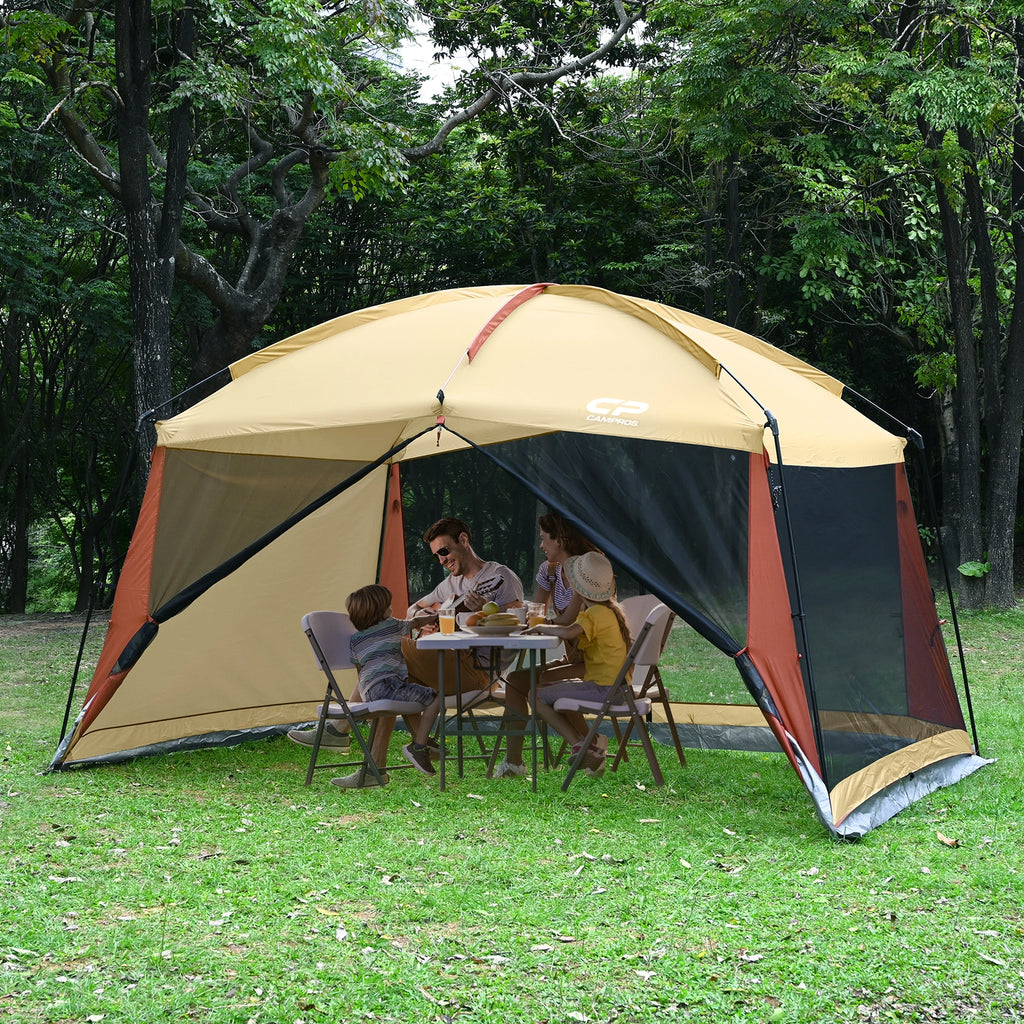 CAMPROS CP 12' × 10' Screen House Tent with Removable Wind &amp; Sun Panel – Outdoor Screen Shelter for Camping &amp; Patio