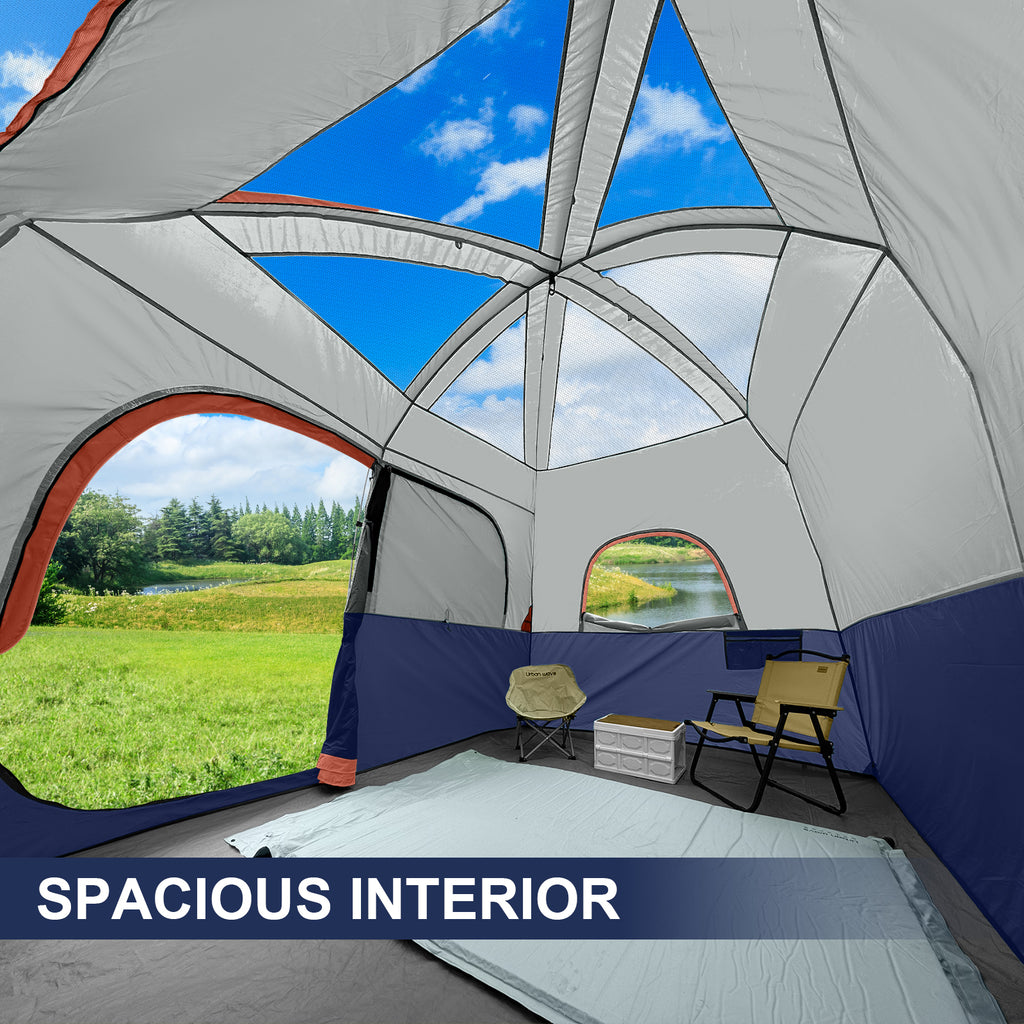 CAMPROS CP 6-Person Family Camping Tent - Top-Rated Upgraded Waterproof Dome Tent with Rainfly