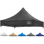 Canopy Replacement Top Cover for 10x10 Straight Leg Peak Tent, 500D PU Coated Polyester Waterproof UV Protection Outdoor Patio Commercial Sun Shade Roof, Top Only