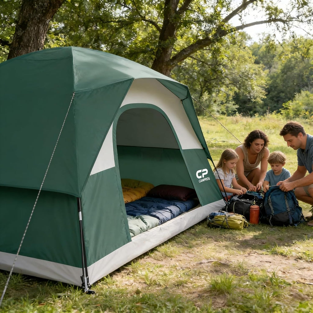 6 Person Camping Tent, Waterproof Windproof Easy Setup Dome Tent - CAMPROS CP