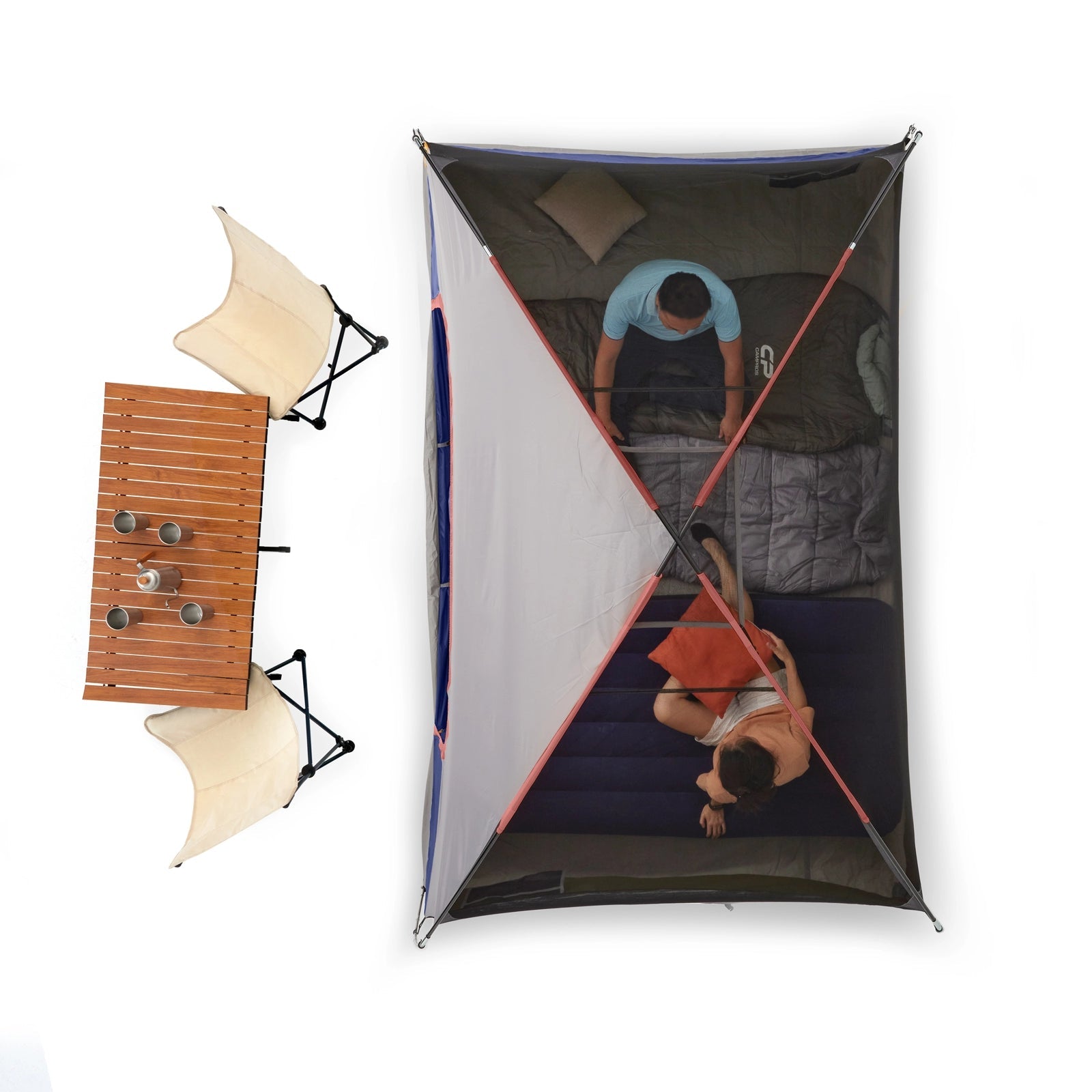 6 Person Camping Tent, Waterproof Windproof Easy Setup Dome Tent - CAMPROS CP