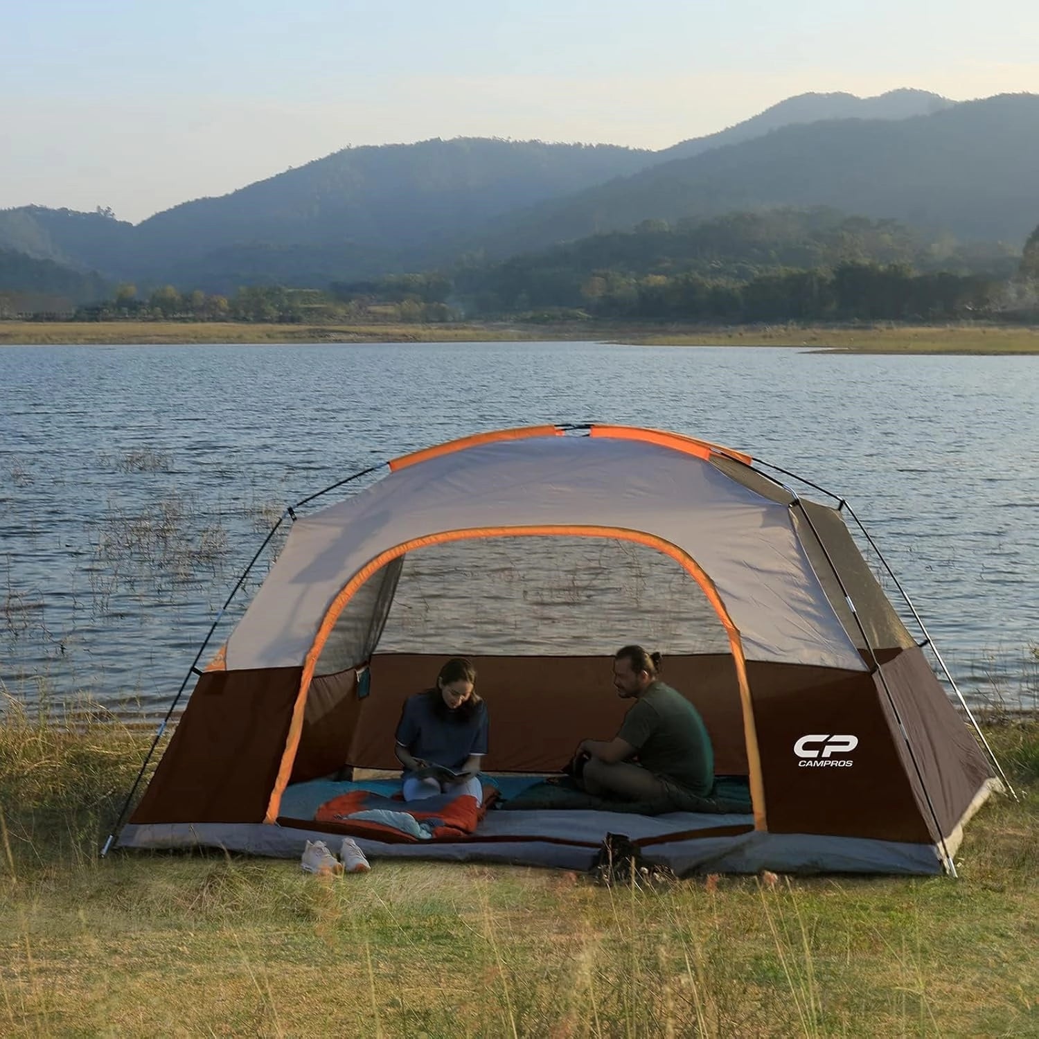 6 Person Camping Tent, Waterproof Windproof Easy Setup Dome Tent - CAMPROS CP