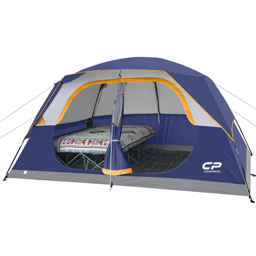 6/8 Person Family Camping Tent, Waterproof & Easy Setup Outdoor Dome Tent - CAMPROS CP