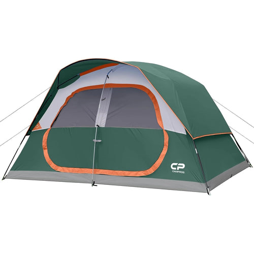 6/8 Person Family Camping Tent, Waterproof & Easy Setup Outdoor Dome Tent - CAMPROS CP
