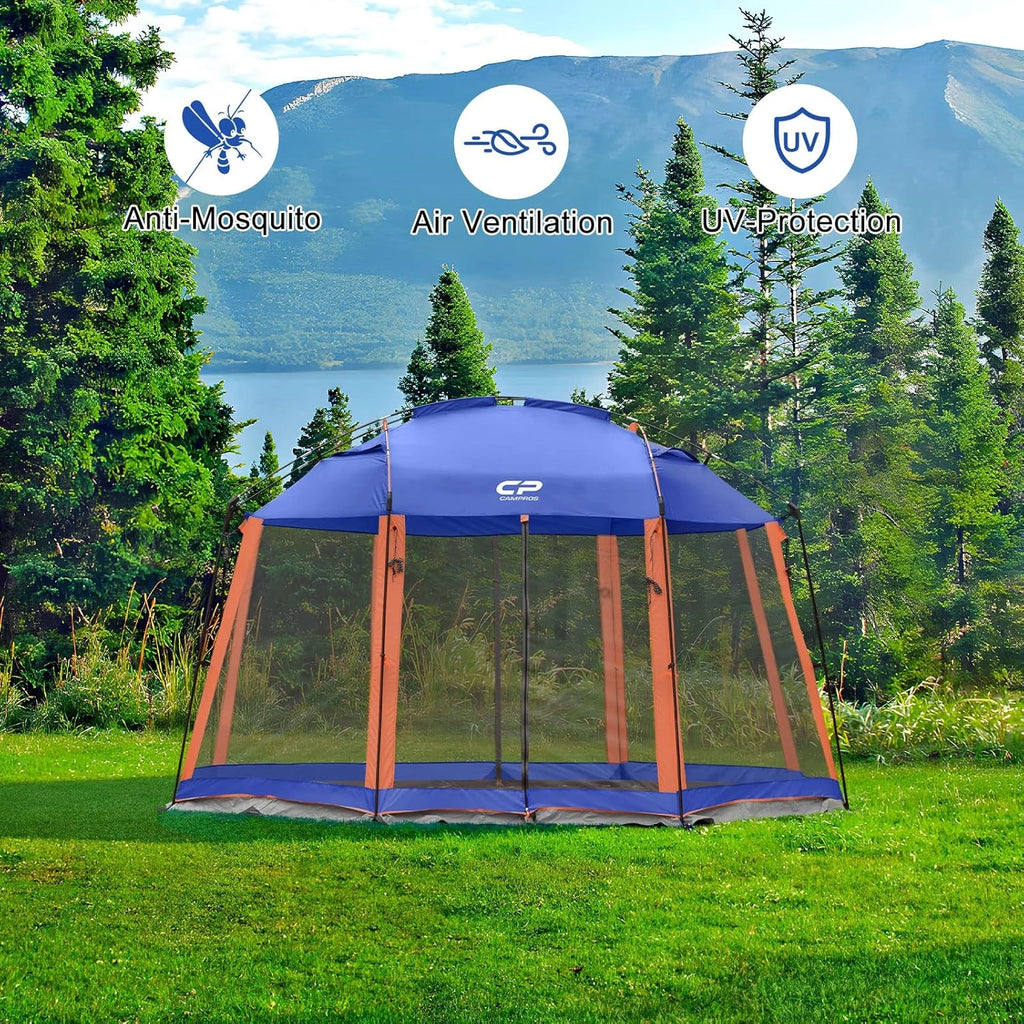 CAMPROS CP 13 x 13 Ft Screen House | Screened Canopy Gazebo for Camping & Patios