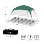 CAMPROS CP 6-Person Family Camping Tent - Top-Rated Upgraded Waterproof Dome Tent with Rainfly