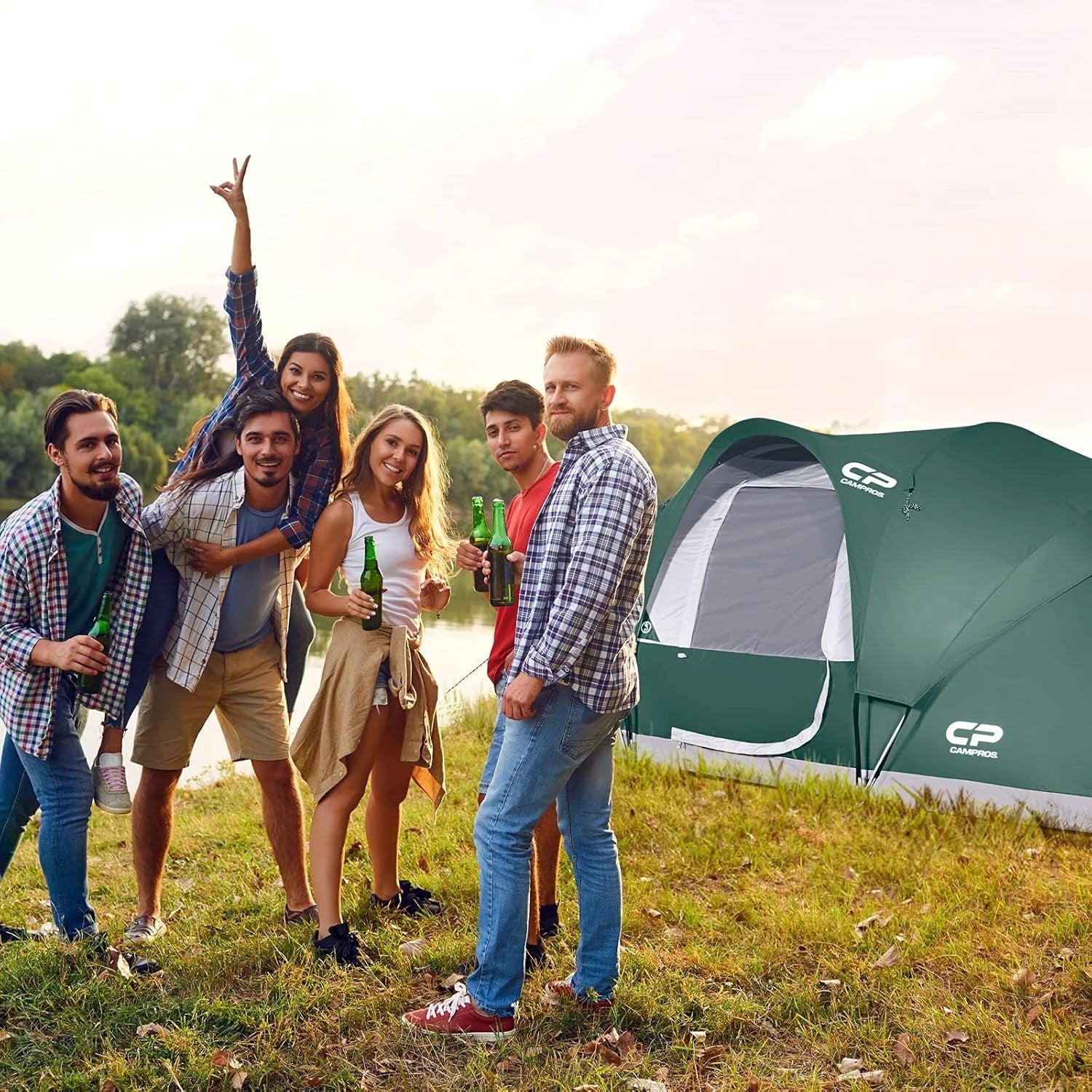 CAMPROS CP 10-Person Family Cabin Tent | Waterproof 2-Room Camping Tent - Camping Tents - CAMPROS CP