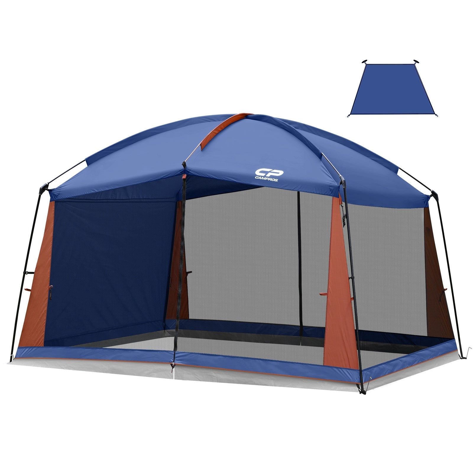CAMPROS CP 12' × 10' Screen House Tent with Removable Wind &amp; Sun Panel – Outdoor Screen Shelter for Camping &amp; Patio - CAMPROS CP