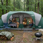 CAMPROS CP 12-Person Family Camping Tent | Rainproof Durable 3-Room Dome Tent for Big Families, Quick 10-Min Setup - CAMPROS CP