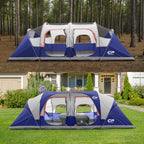 CAMPROS CP 12 - Person Family Tent with 3 Private Rooms | 20' x 9' x 72"H Large Camping Tent | Amazon Best Seller - CAMPROS CP