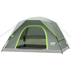 CAMPROS CP 4-Person Family Camping Tent | Rainproof Durable Dome Tent with Mesh Roof for Stargazing, Lightweight 8.2lbs - Camping Tents - CAMPROS CP