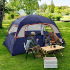 CAMPROS CP 6-Person Family Camping Tent | Rainproof Durable Dome Tent with Large Mesh Windows, 72in Center Height - Camping Tents - CAMPROS CP