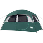 CAMPROS CP 6-Person Family Camping Tent | Rainproof Durable Dome Tent with Large Mesh Windows, 72in Center Height - Camping Tents - CAMPROS CP