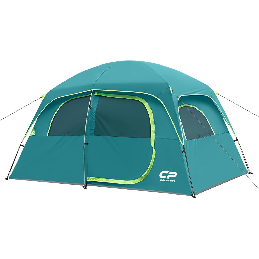 CAMPROS CP 6-Person Family Camping Tent | Rainproof Durable Dome Tent with Large Mesh Windows, 72in Center Height - Camping Tents - CAMPROS CP
