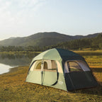 CAMPROS CP 6 - Person Family Camping Tent - Top - Rated Upgraded Waterproof Dome Tent with Rainfly - Camping Tents - CAMPROS CP