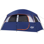 CAMPROS CP 6 - Person Family Camping Tent - Top - Rated Upgraded Waterproof Dome Tent with Rainfly - Camping Tents - CAMPROS CP