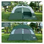 CAMPROS CP 6 - Person Family Camping Tent - Top - Rated Upgraded Waterproof Dome Tent with Rainfly - Camping Tents - CAMPROS CP