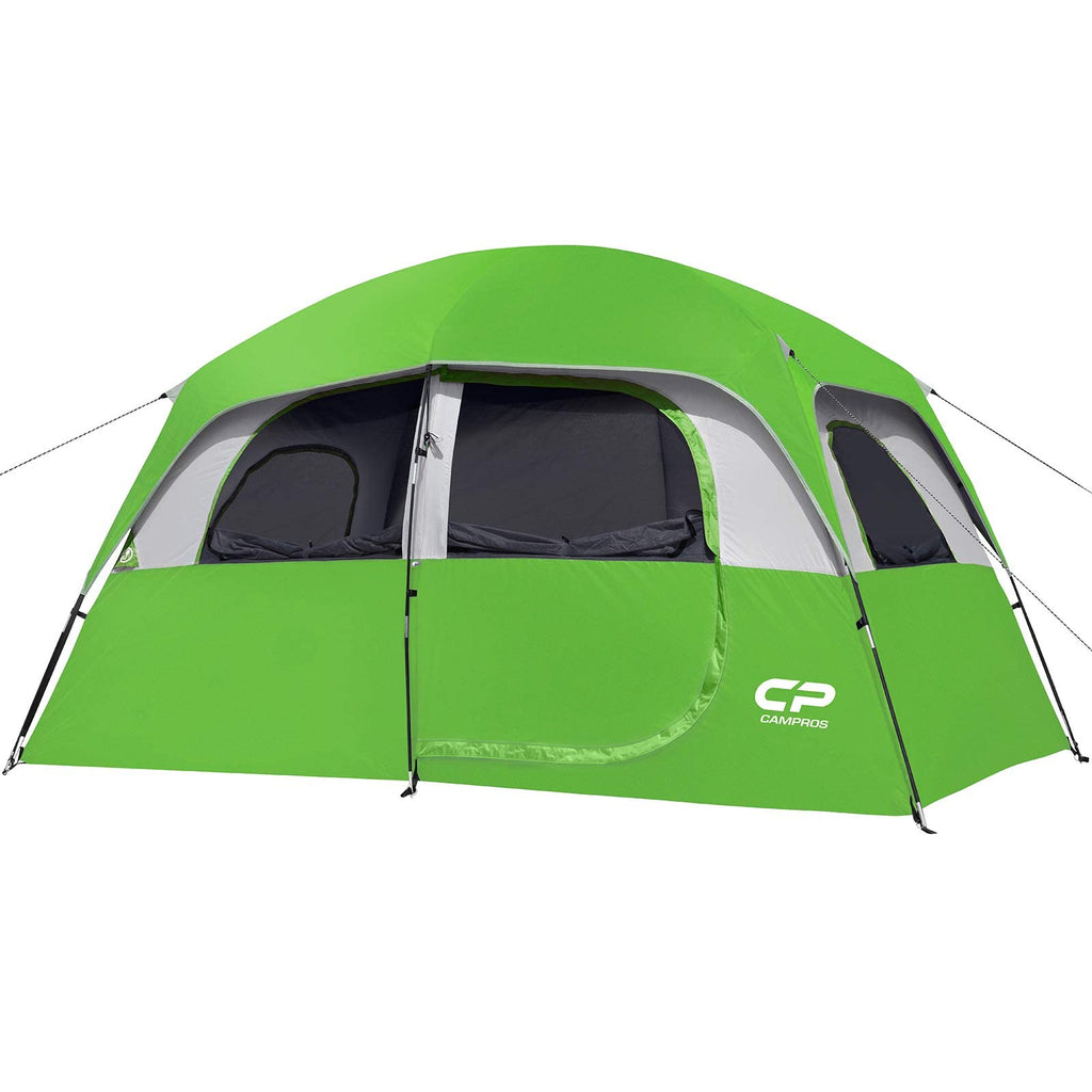 CAMPROS CP 6 - Person Family Camping Tent - Top - Rated Upgraded Waterproof Dome Tent with Rainfly - Camping Tents - CAMPROS CP