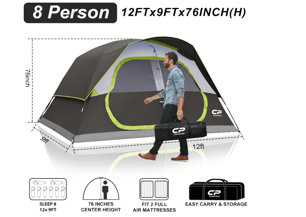 CAMPROS CP 6/8 Person Camping Tent Replacement Poles丨120976N-POLE - CAMPROS CP
