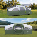 CAMPROS CP 8-Person Family Camping Tent | Rainproof Heavy Duty 2-Room Dome Tent, Easy 5-Min Setup - Camping Tents - CAMPROS CP