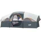 CAMPROS CP 8 - Person Family Tent: 5 - Minute Easy Setup, Weatherproof Cabin Tent with Room Divider - Camping Tents - CAMPROS CP
