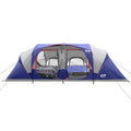 CAMPROS CP Tent 12-Person-Camping-Tents,3 Room Family Tents,Waterproof Windproof Family Tent with Top Rainfly,6 Large Mesh Windows,Double Layer,Easy Set Up, Portable with Carry Bag - CAMPROS CP