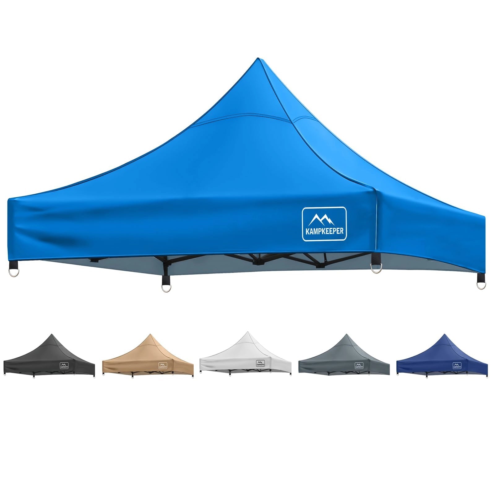 Canopy Replacement Top Cover for 10x10 Straight Leg Peak Tent, 500D PU Coated Polyester Waterproof UV Protection Outdoor Patio Commercial Sun Shade Roof, Top Only - CAMPROS CP