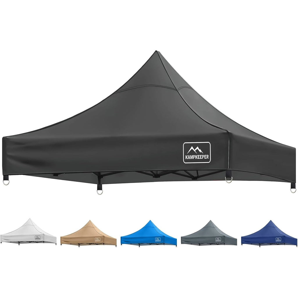 Canopy Replacement Top Cover for 10x10 Straight Leg Peak Tent, 500D PU Coated Polyester Waterproof UV Protection Outdoor Patio Commercial Sun Shade Roof, Top Only - CAMPROS CP