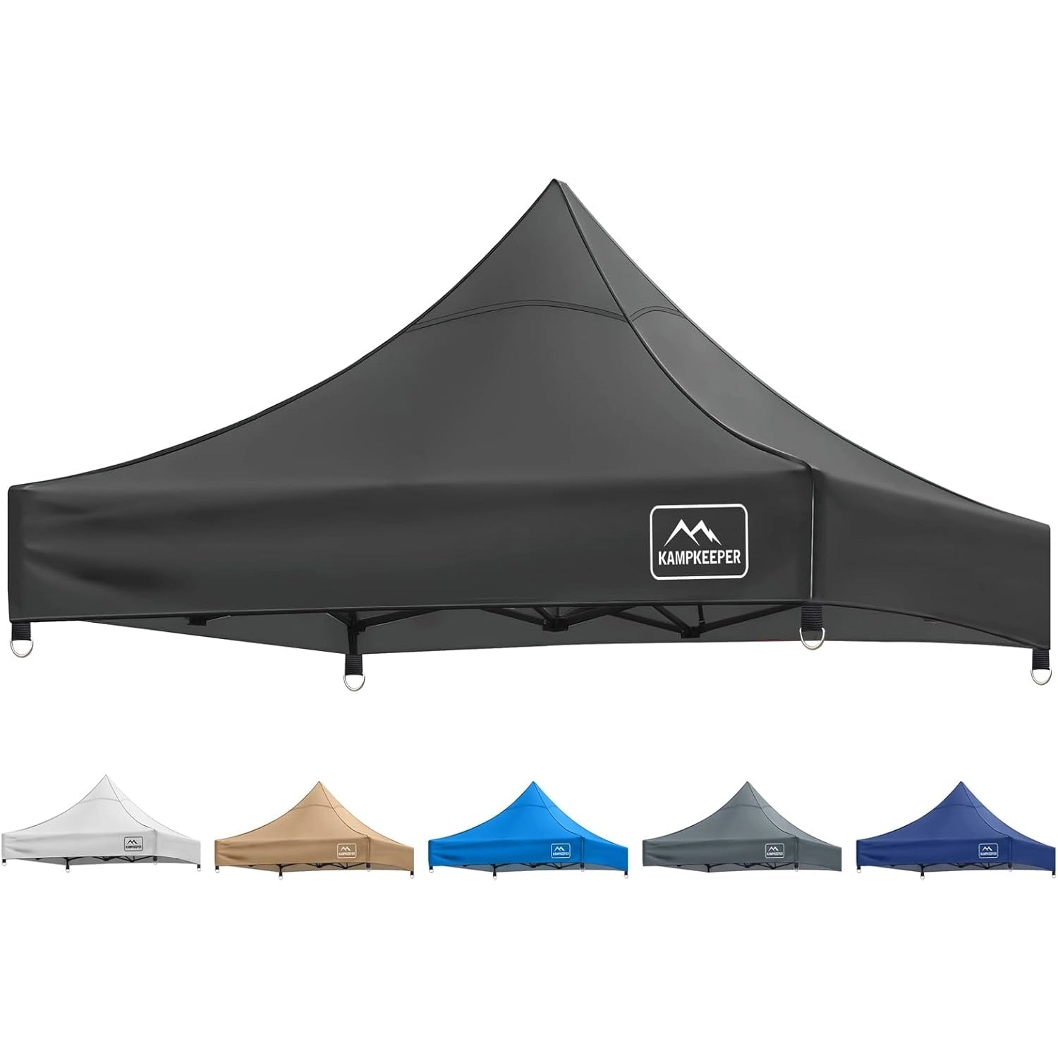 Canopy Replacement Top Cover for 10x10 Straight Leg Peak Tent, 500D PU Coated Polyester Waterproof UV Protection Outdoor Patio Commercial Sun Shade Roof, Top Only - CAMPROS CP