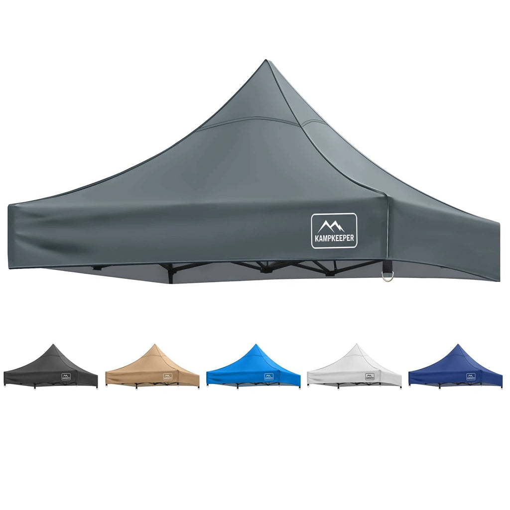 Canopy Replacement Top Cover for 10x10 Straight Leg Peak Tent, 500D PU Coated Polyester Waterproof UV Protection Outdoor Patio Commercial Sun Shade Roof, Top Only - CAMPROS CP