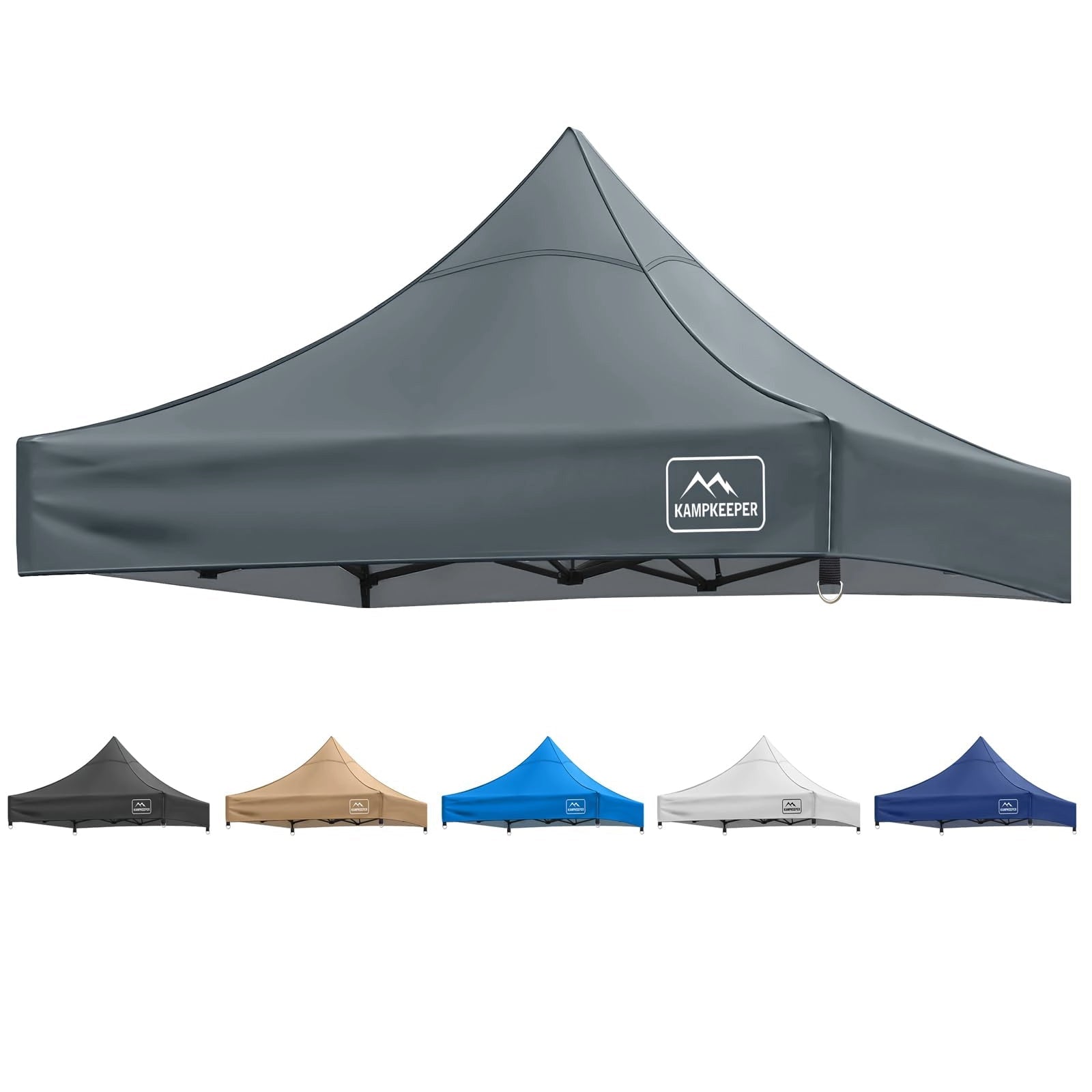 Canopy Replacement Top Cover for 10x10 Straight Leg Peak Tent, 500D PU Coated Polyester Waterproof UV Protection Outdoor Patio Commercial Sun Shade Roof, Top Only - CAMPROS CP