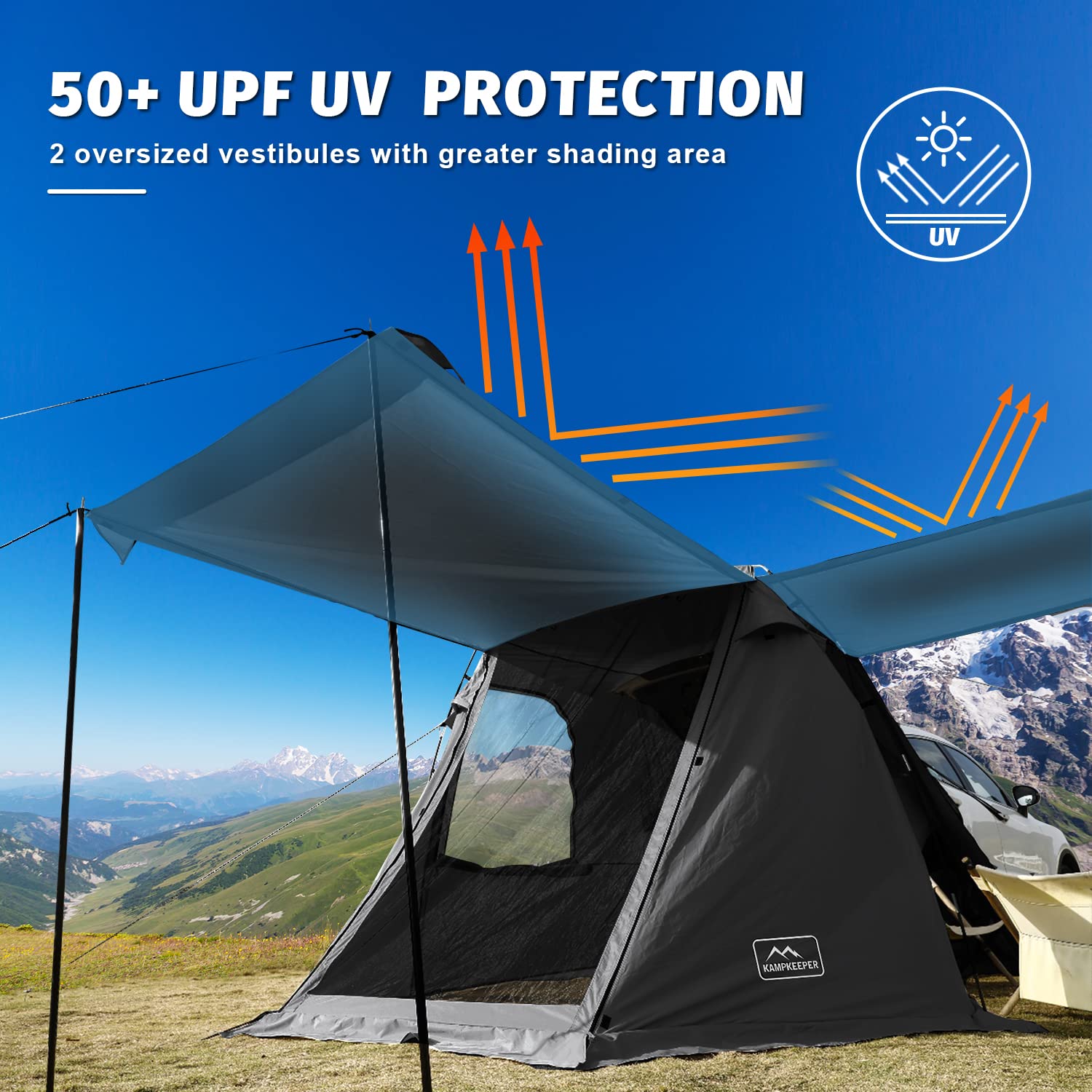 SUV Tailgate Tent | Shade Awning for Camping, Picnic, Sports & Outdoor Travel