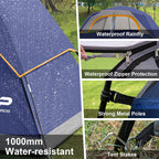 6/8 Person Family Camping Tent, Waterproof & Easy Setup Outdoor Dome Tent