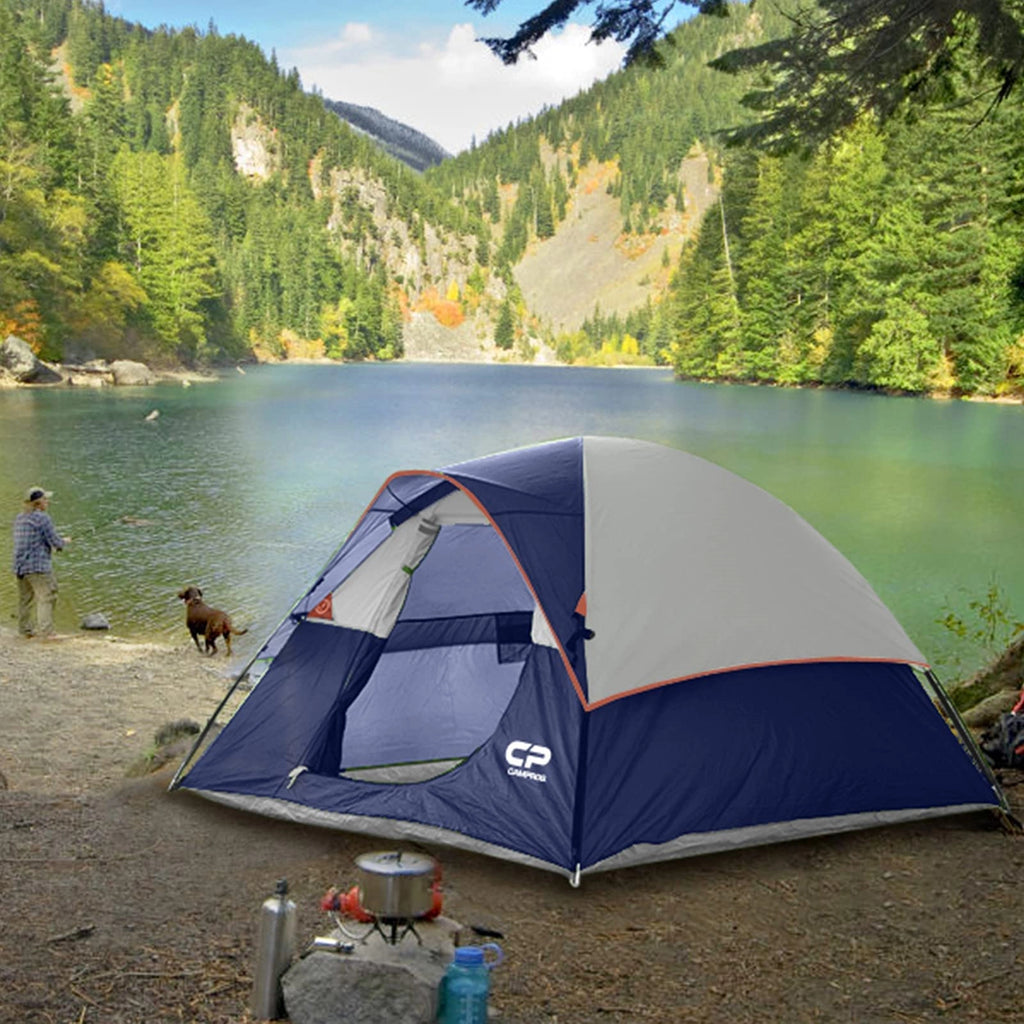 3 Person Lightweight Camping Tent, Waterproof Easy Setup Backpacking Tent