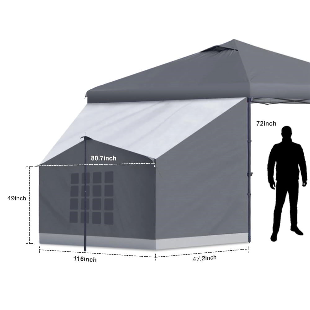 Side Tent, 1-2 Person Camping Tent for 10'x10' Pop Up Canopy