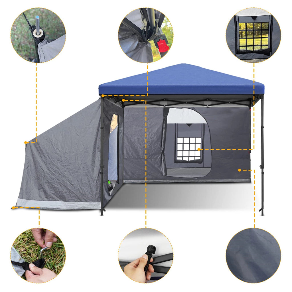 Side Tent, 1-2 Person Camping Tent for 10'x10' Pop Up Canopy