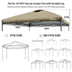 Replacement Canopy Top with Air Vent UV Waterproof ,10x10FT