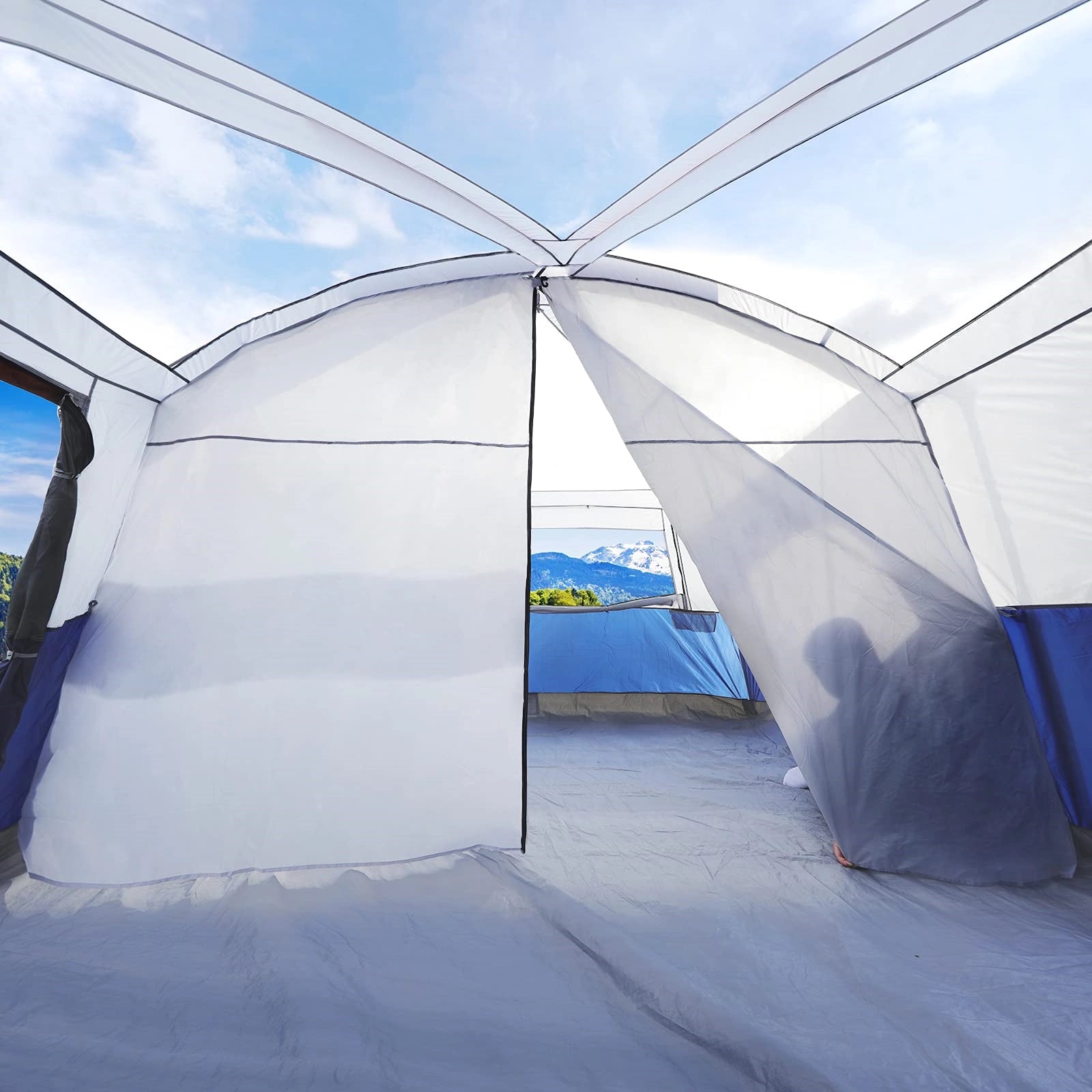 12 Person Extra Large Family Cabin Tent, Waterproof Windproof Easy Setup