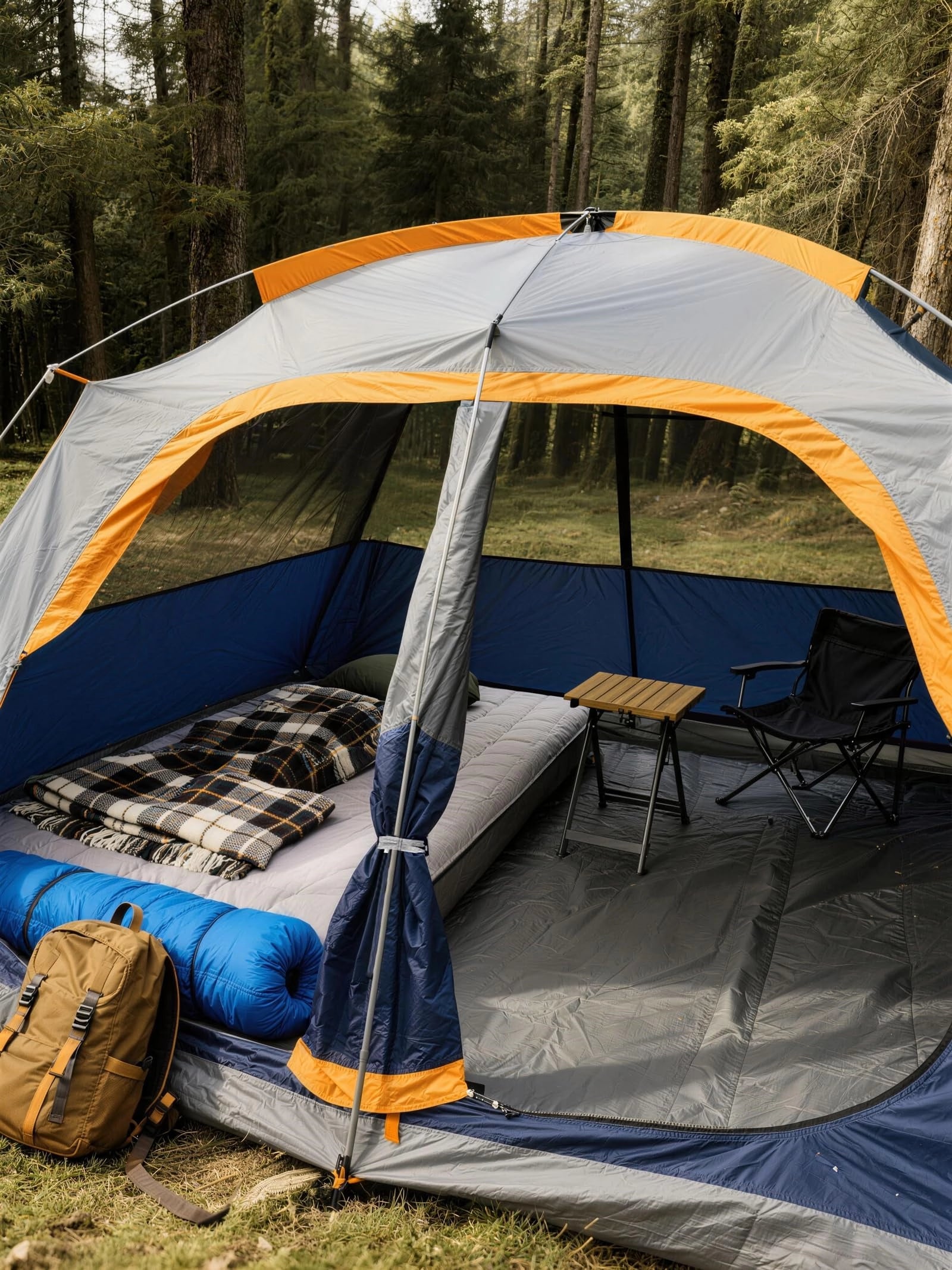 6/8 Person Family Camping Tent, Waterproof & Easy Setup Outdoor Dome Tent